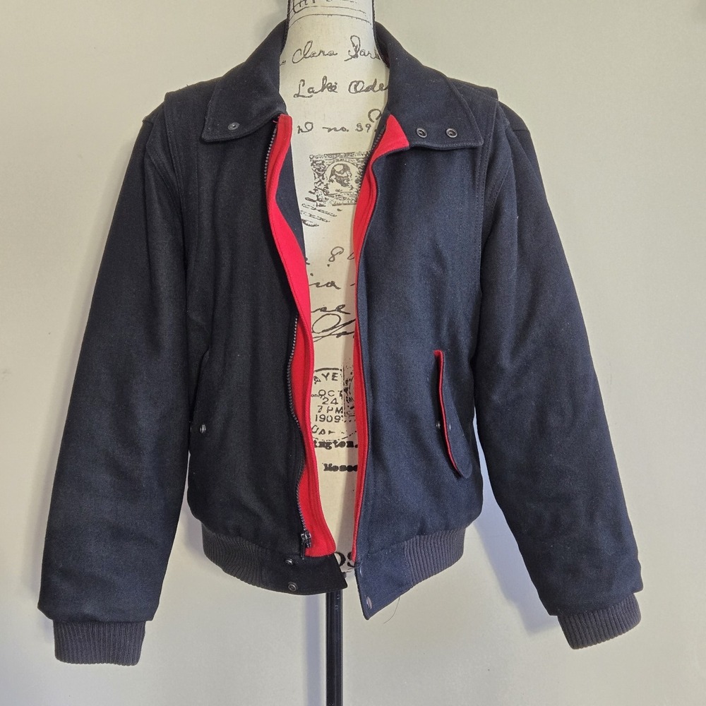 Vintage Willow Bay Wool Blend Lined Jacket Women's‎ Sz S Pockets Zip
